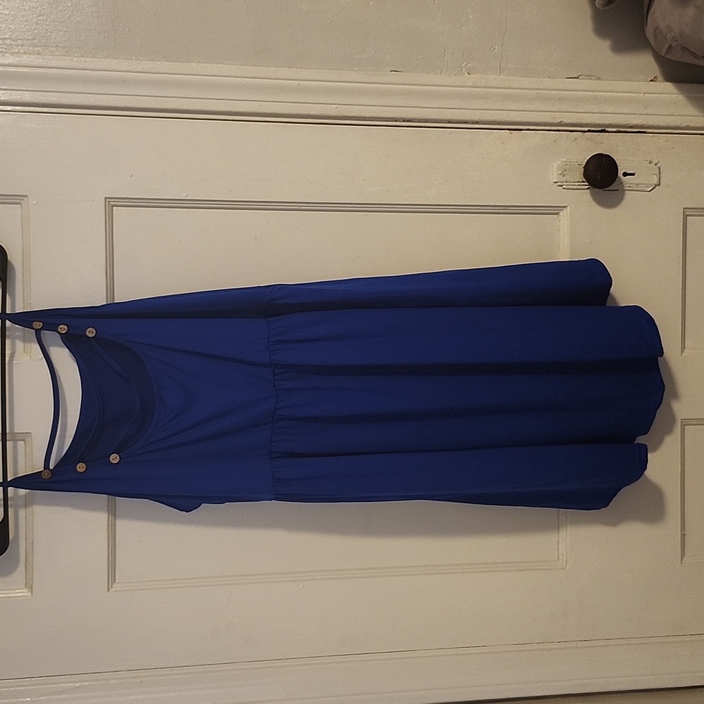 Plus Size Cut Out Button Decor Spaghetti strap Dress